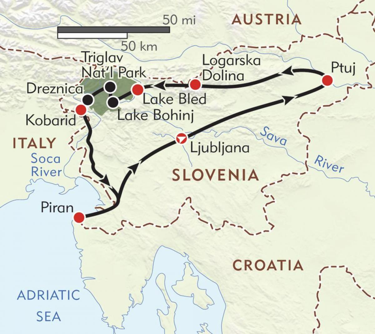 map piran Slovenia
