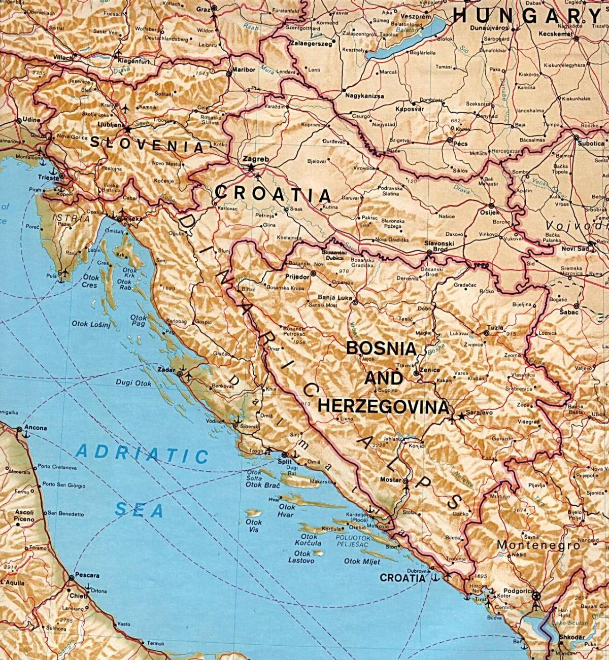 map showing Slovenia