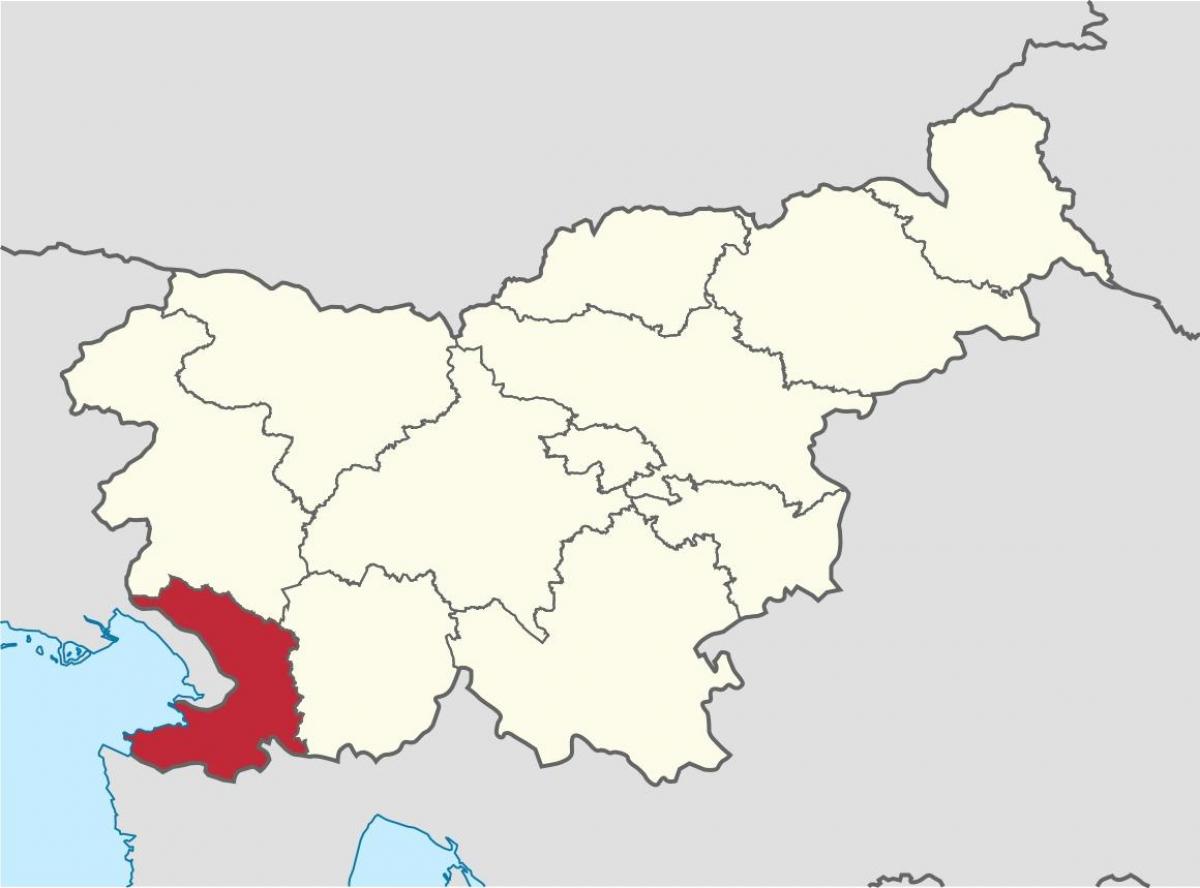 Map of karst Slovenia
