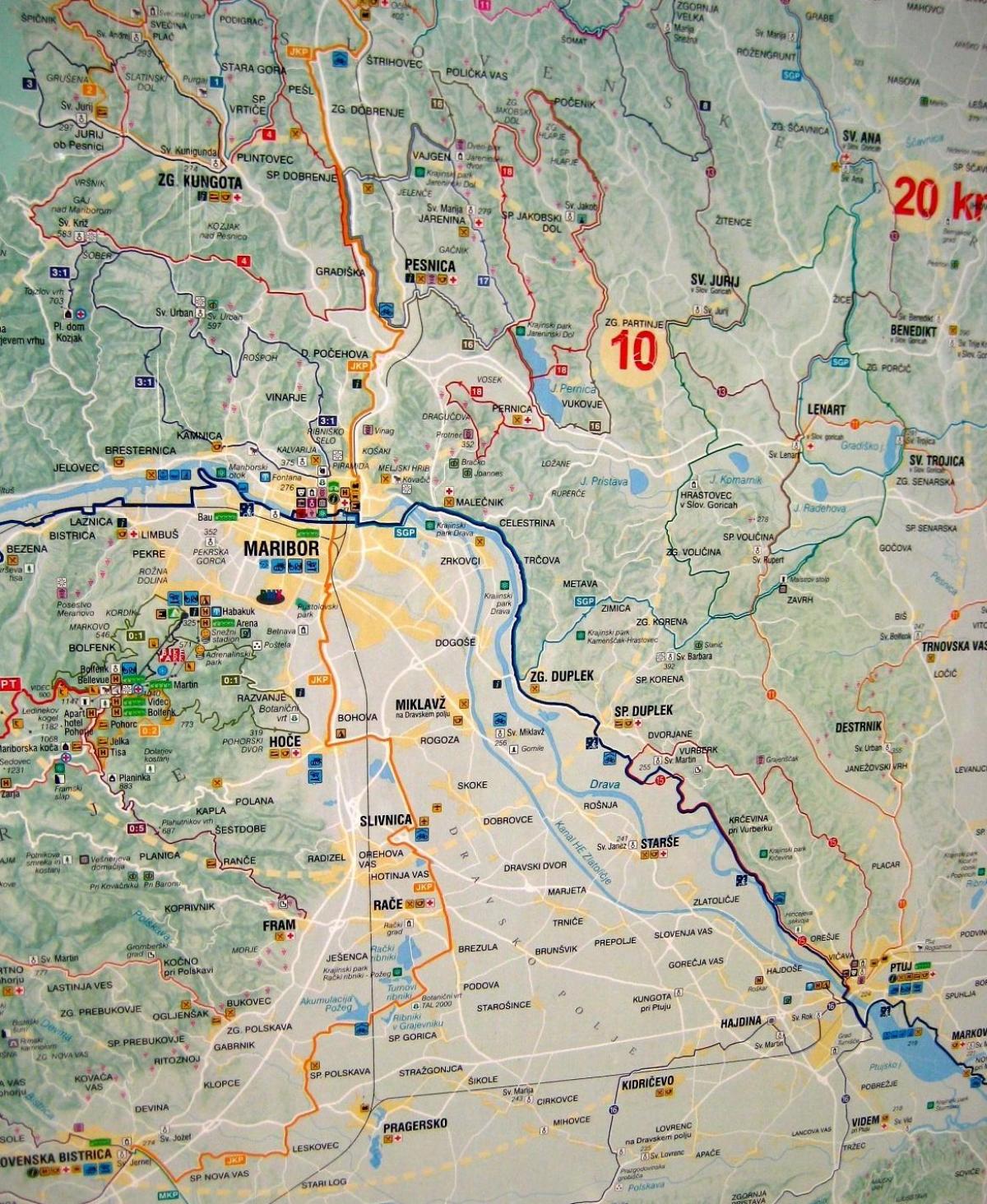 Map of Slovenia cycling