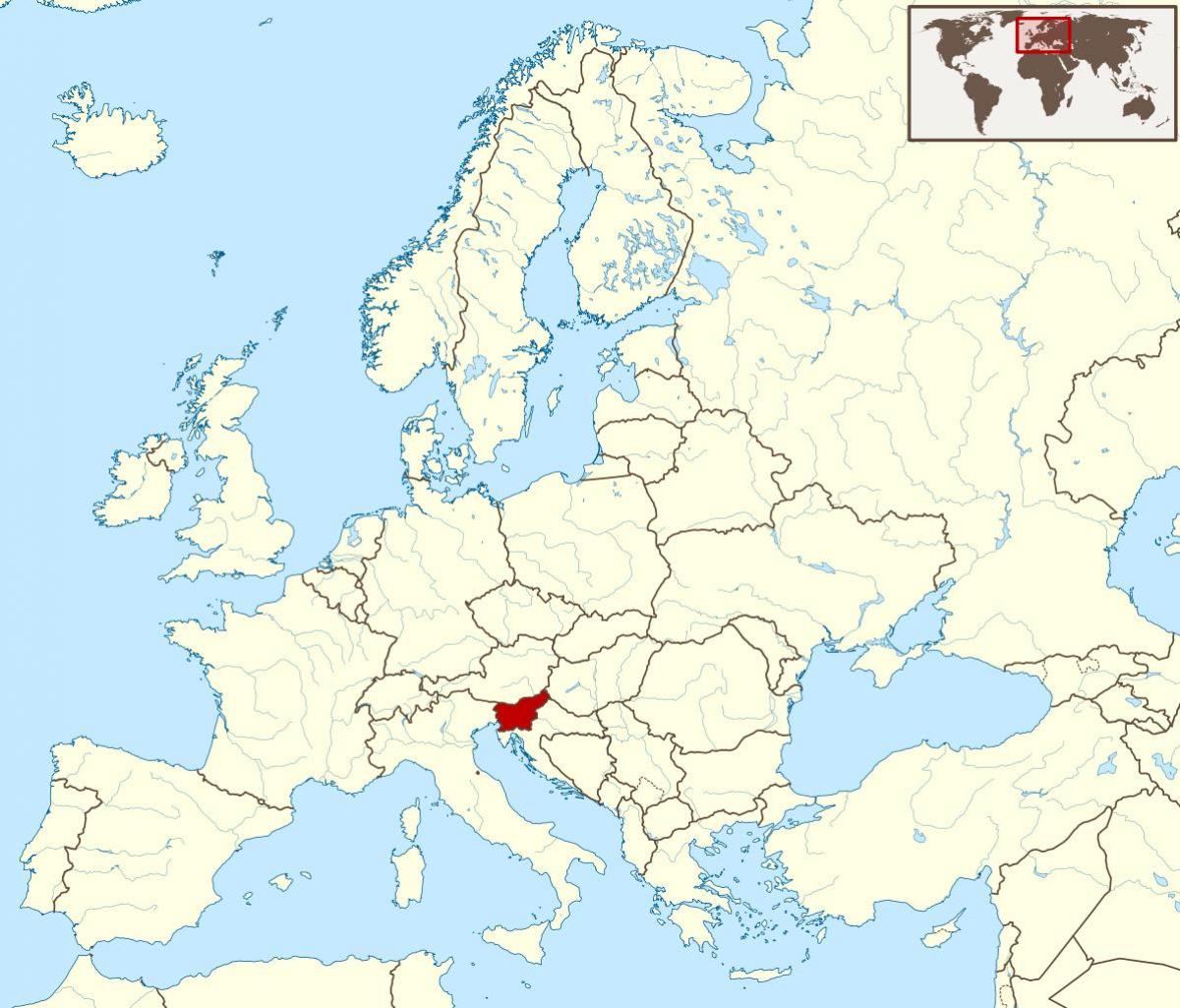 Slovenia location on world map