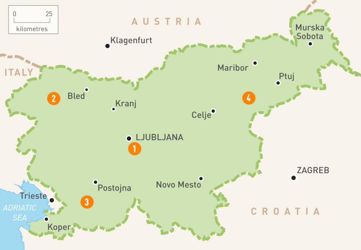 Map of Slovenia regions