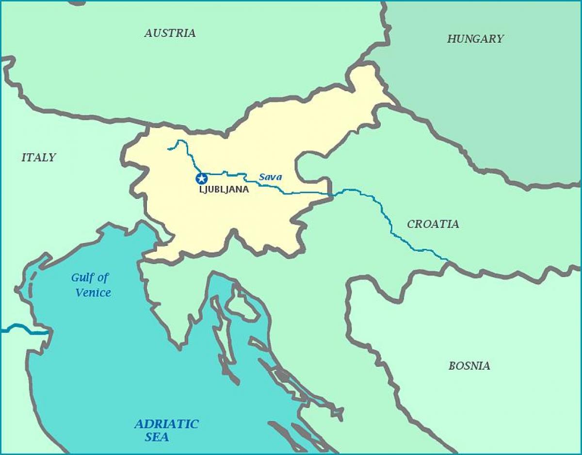Map of Slovenian coast