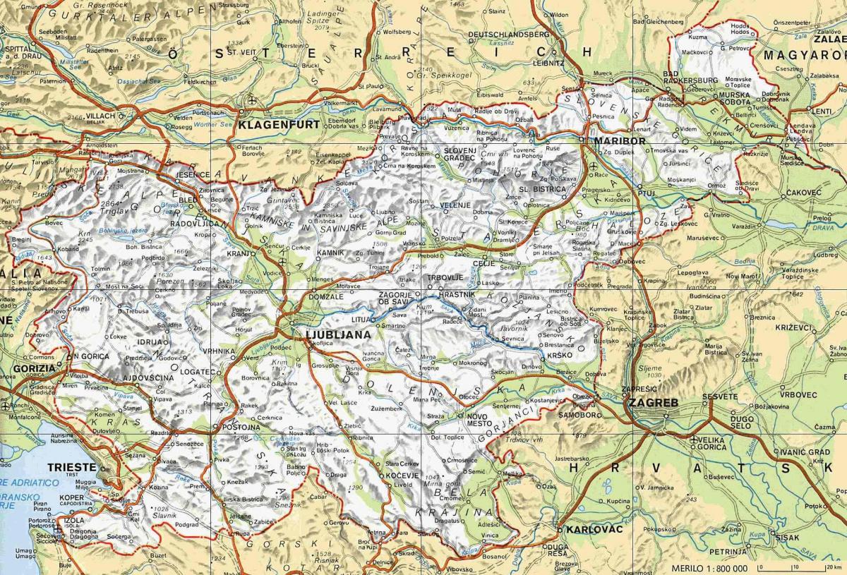Map of terme Slovenia