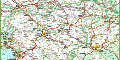 Map of detailed Slovenia