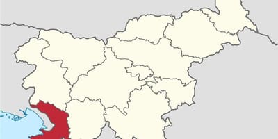 Map of karst Slovenia