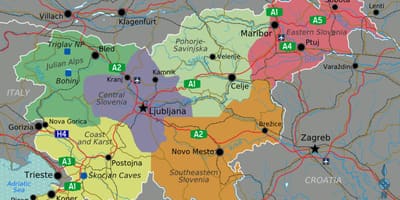Slovenia tourist attractions map