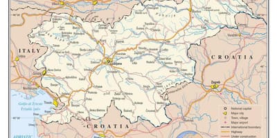 Map of Slovenia cities