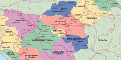 Map of Slovenia political