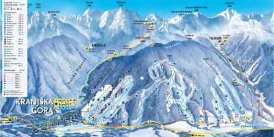 Map of Slovenia ski resorts