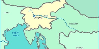 Map of Slovenian coast